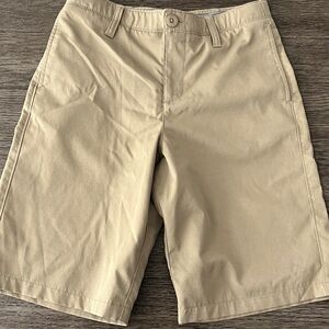 Under Armour Boys Flat Front Khaki Shorts - Tan